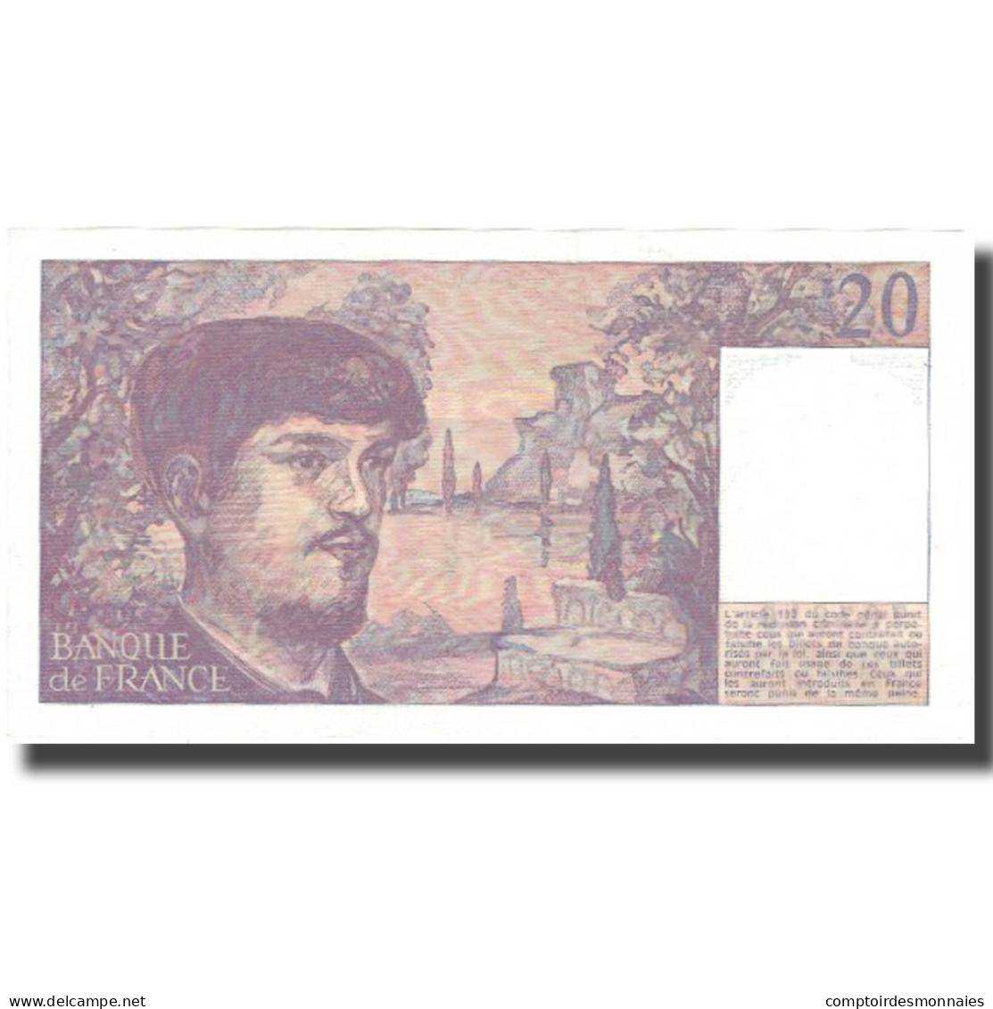 France, 20 Francs, Debussy, 1980, 1980, SPL+, Fayette:66.01W5, KM:151a - 20 F 1980-1997 ''Debussy''
