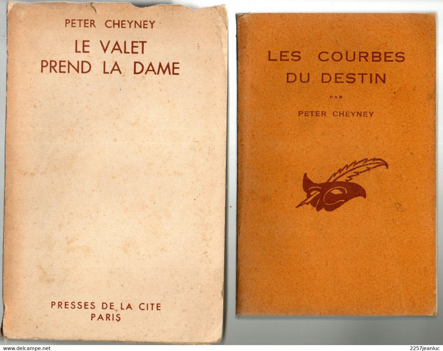 Lot Peter Cheyney - Le Valet Prends La Dame & Les Courbes Du Destin  -  Editions Presses De La Cité De 1949 - Presses De La Cité