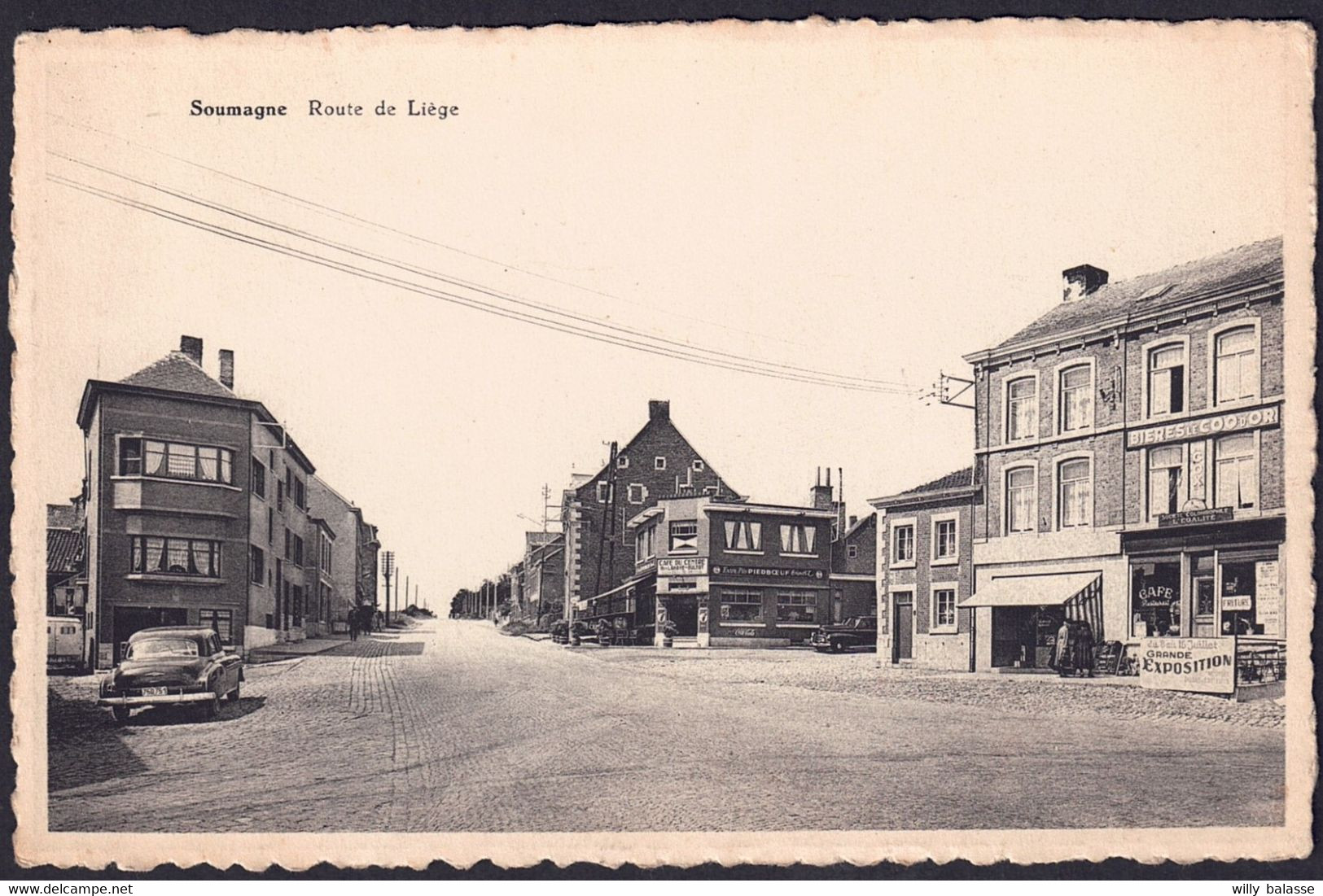 +++ CPA - SOUMAGNE - Route De Liège - Café  // - Soumagne