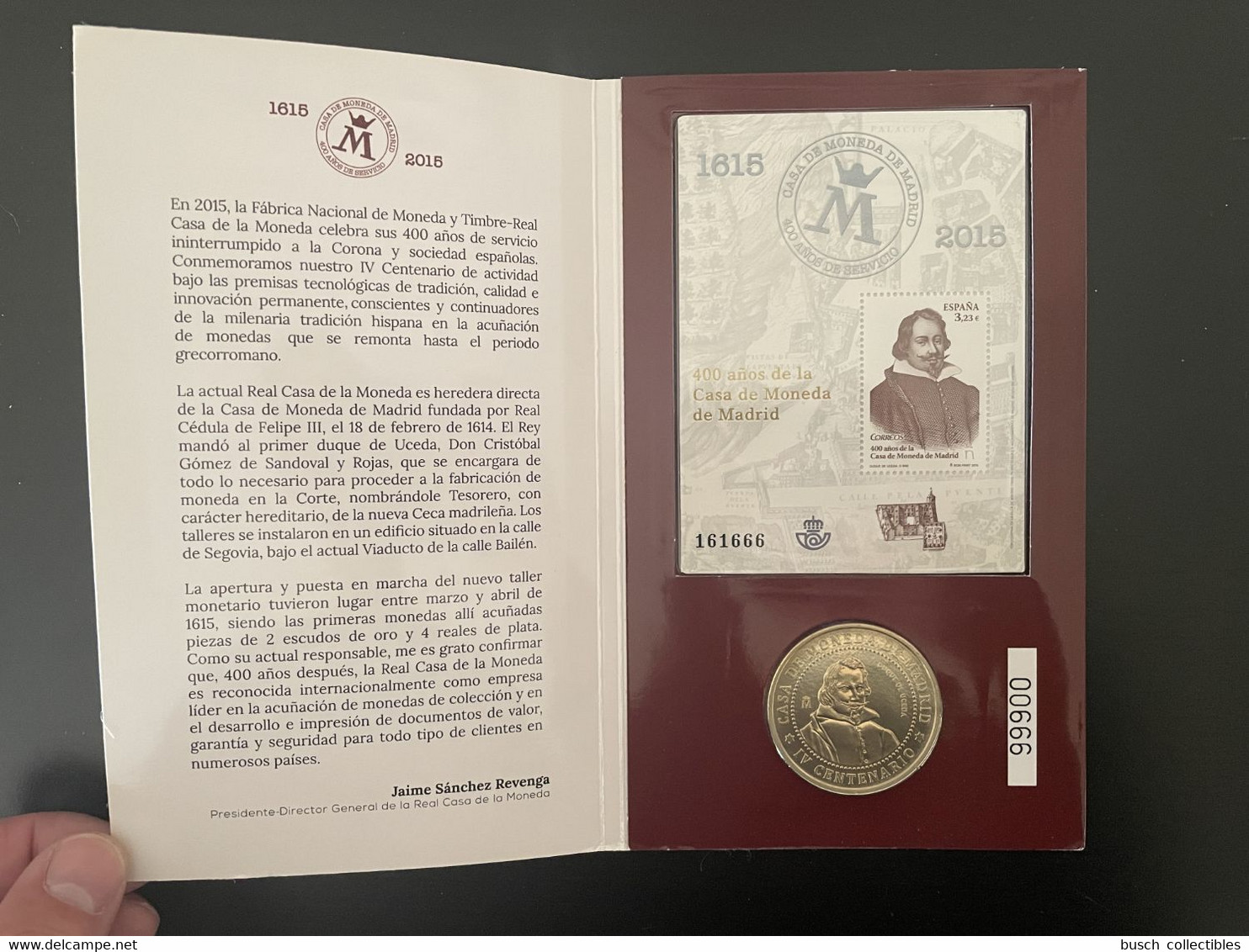 Espagne Espana 2015 1615 - 2015 "IV Centenario Casa De Moneda De Madrid"  Sello Y Medalla Stamp And Coin - Errors & Oddities