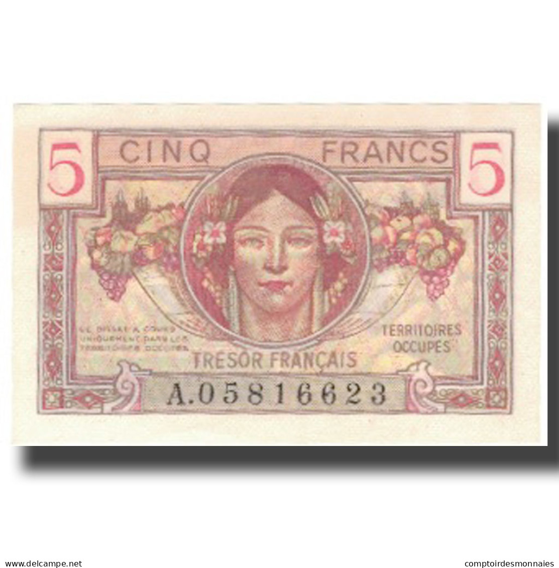 France, 5 Francs, 1947 French Treasury, 1947, 1947, SPL+, Fayette:VF29.1, KM:M6a - 1947 Tesoro Francés