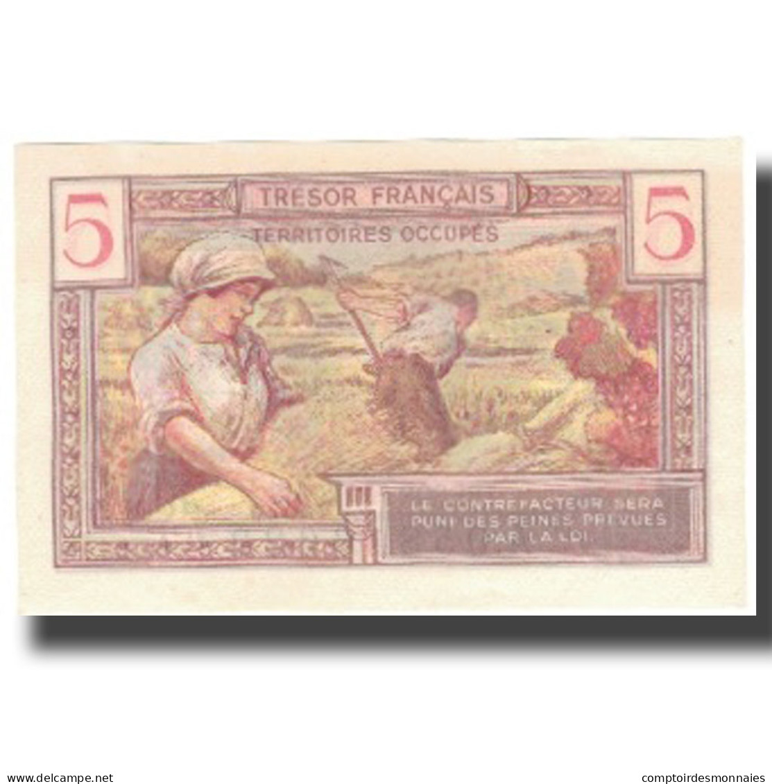 France, 5 Francs, 1947 French Treasury, 1947, 1947, SPL+, Fayette:VF29.1, KM:M6a - 1947 Franse Schatkist