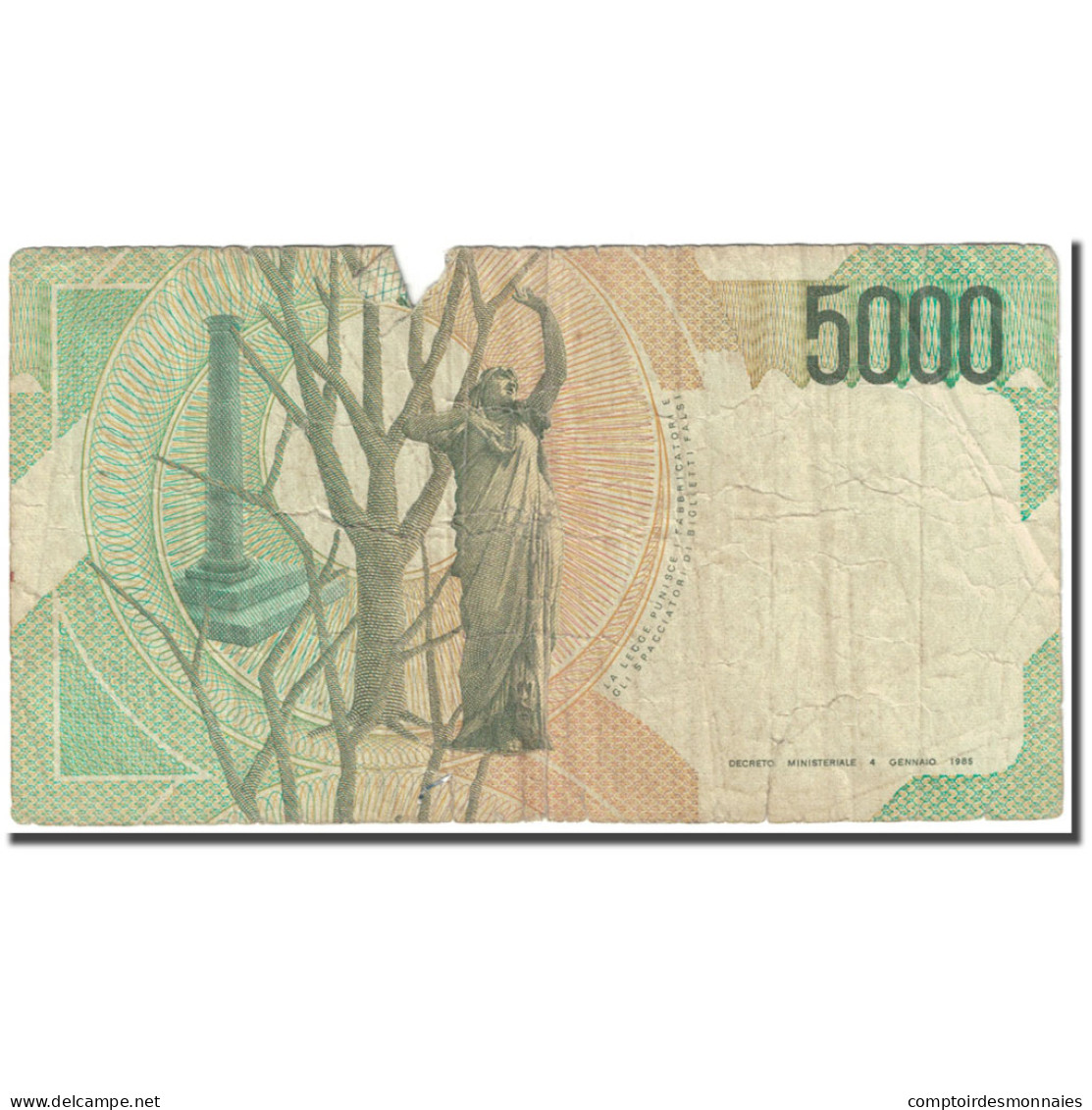 Billet, Italie, 5000 Lire, 1985, 1985-01-04, KM:111b, AB - 5000 Lire