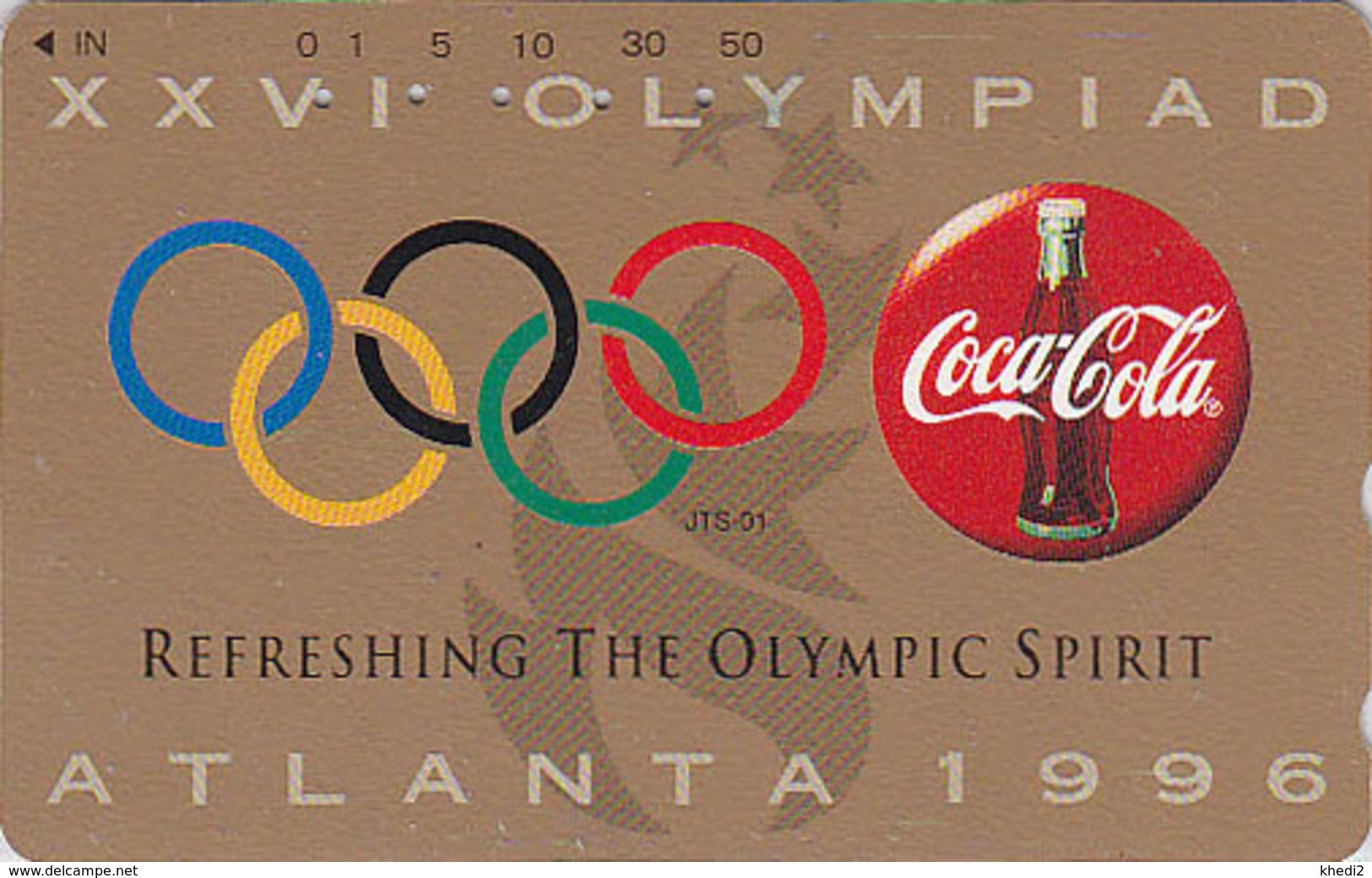 Télécarte JAPON / 110-176588- COCA COLA  / Sport Jeux Olympiques JO Atlanta USA - COKE JAPAN Free Phonecard - 4550 - Jeux Olympiques