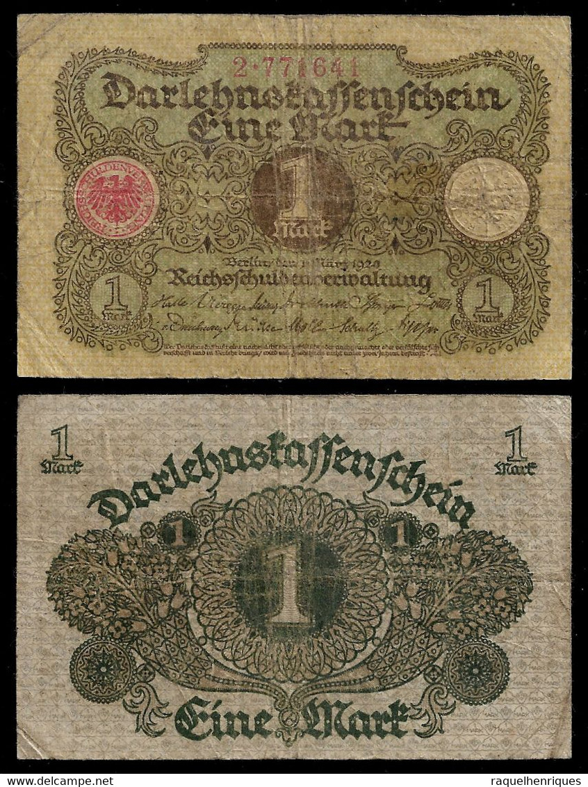 GERMANY BANKNOTE 1 MARK 1920 P#58 F (NT#05) - Sonstige & Ohne Zuordnung