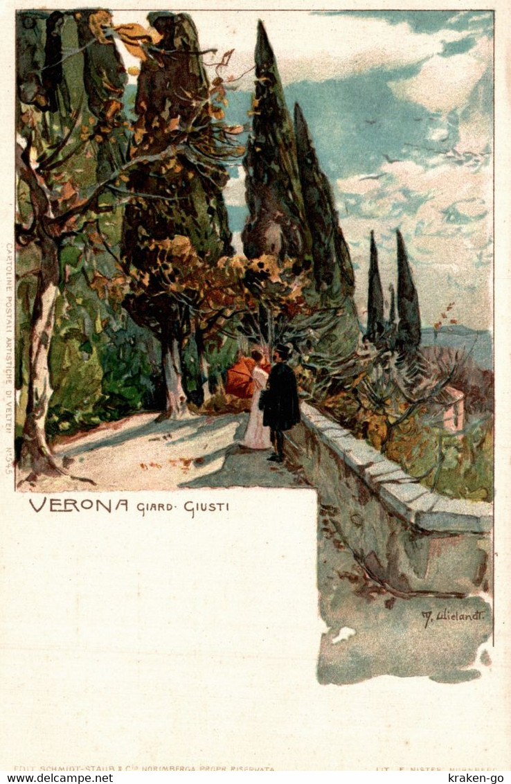 CPA M. WIELANDT - Verona Città - Giardini Giusti - NV - W025 - Wielandt, Manuel