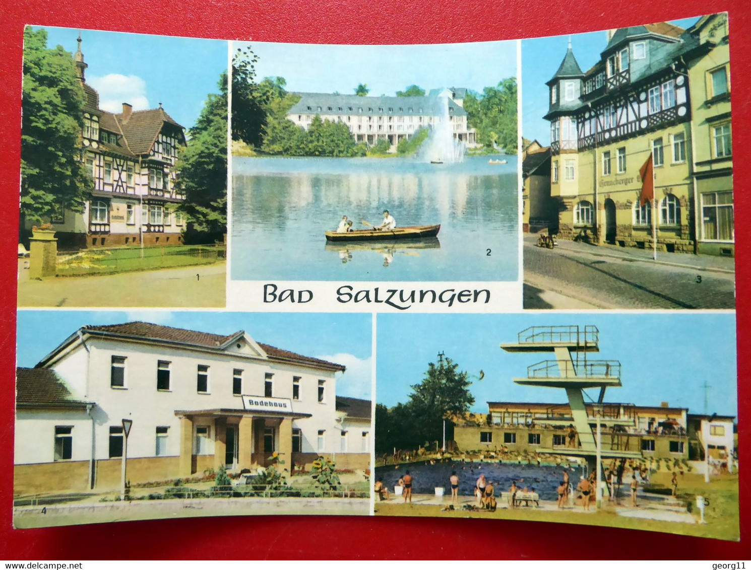 Bad Salzungen - Schwimmbad Kurhaus Bücherei Burgsee - Henneberger Haus - 1971 - Thüringen - Bad Salzungen