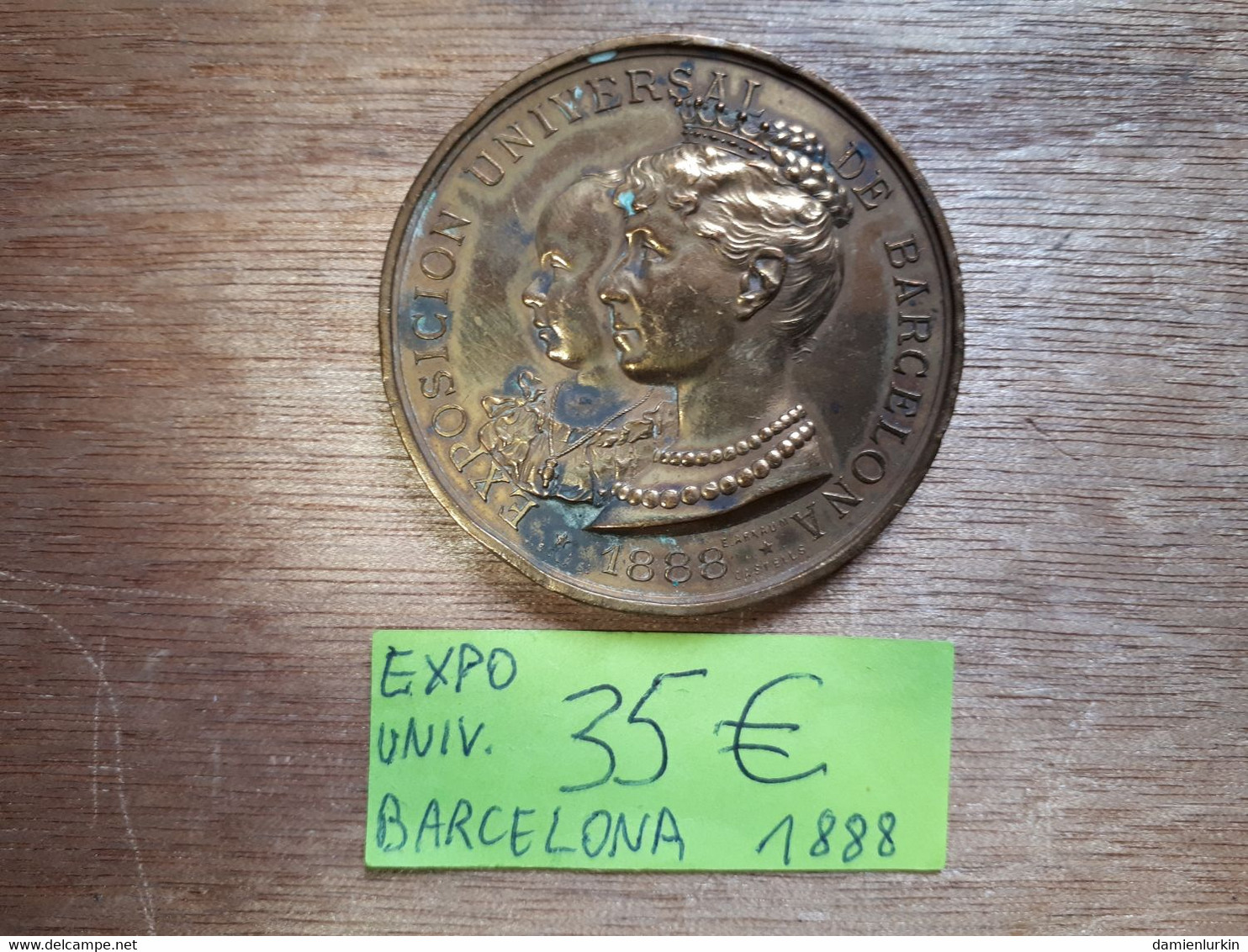 --PROMO 25€-- ESPAGNE MEDAILLE 1888 EXPOSITION BARCELONE --LIRE DESCRIPTION-- - Monarquía/ Nobleza