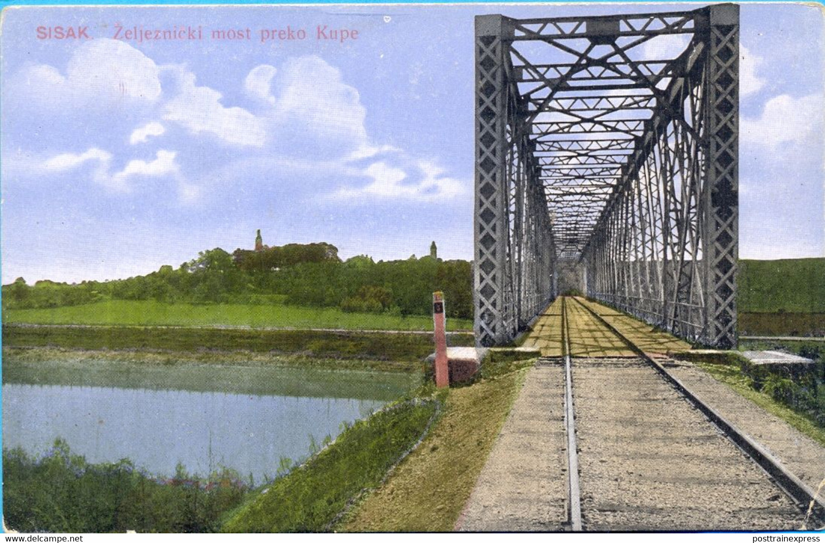 Kingdom YU. Croatia. Sisak. The Railway Bridge. - Kunstwerken