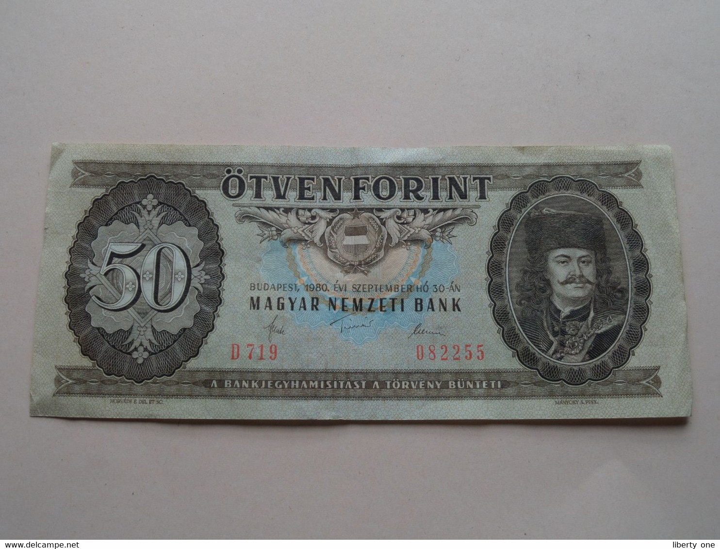 50 OTVEN FORINT 1980 ( D719  082255 ) KM 170 ( For Grade, Please See Photo > SCANS ) ! - Hungary