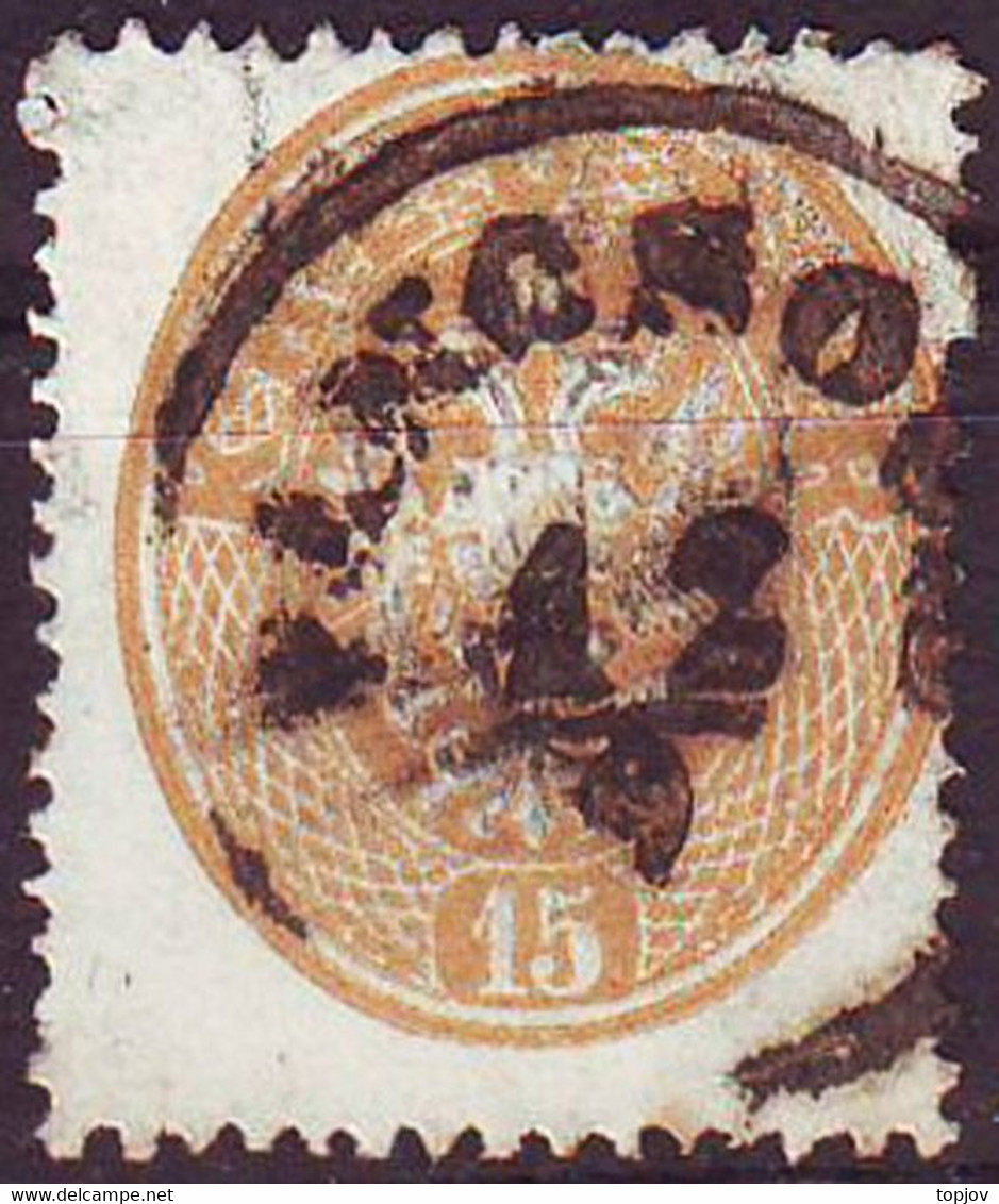 SRBIJA - K.u.K. AUSTRIA - DOPPELADLER - Mi. 28 Used PANČEVO  PANCSOVA - 1863 - Serbia