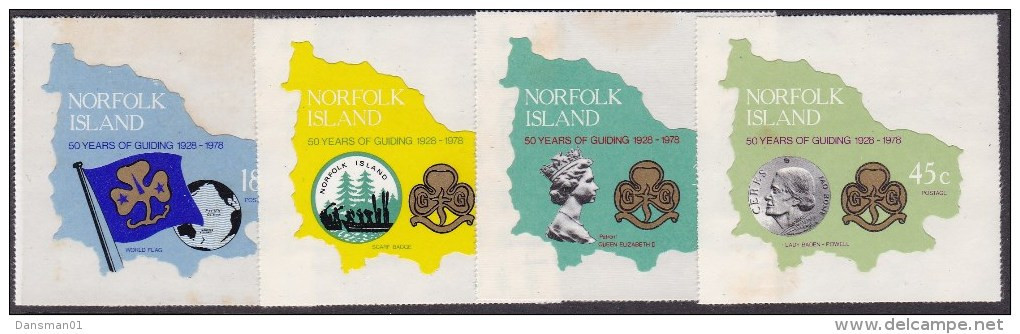 Norfolk Island 1978 Girl Guides Sc 225-228 Mint Never Hinged - Norfolkinsel