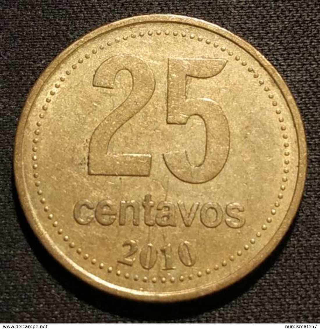 ARGENTINE - ARGENTINA - 25 CENTAVOS 2010 - Cabildo De Buenos Aires - KM 110 - Argentina