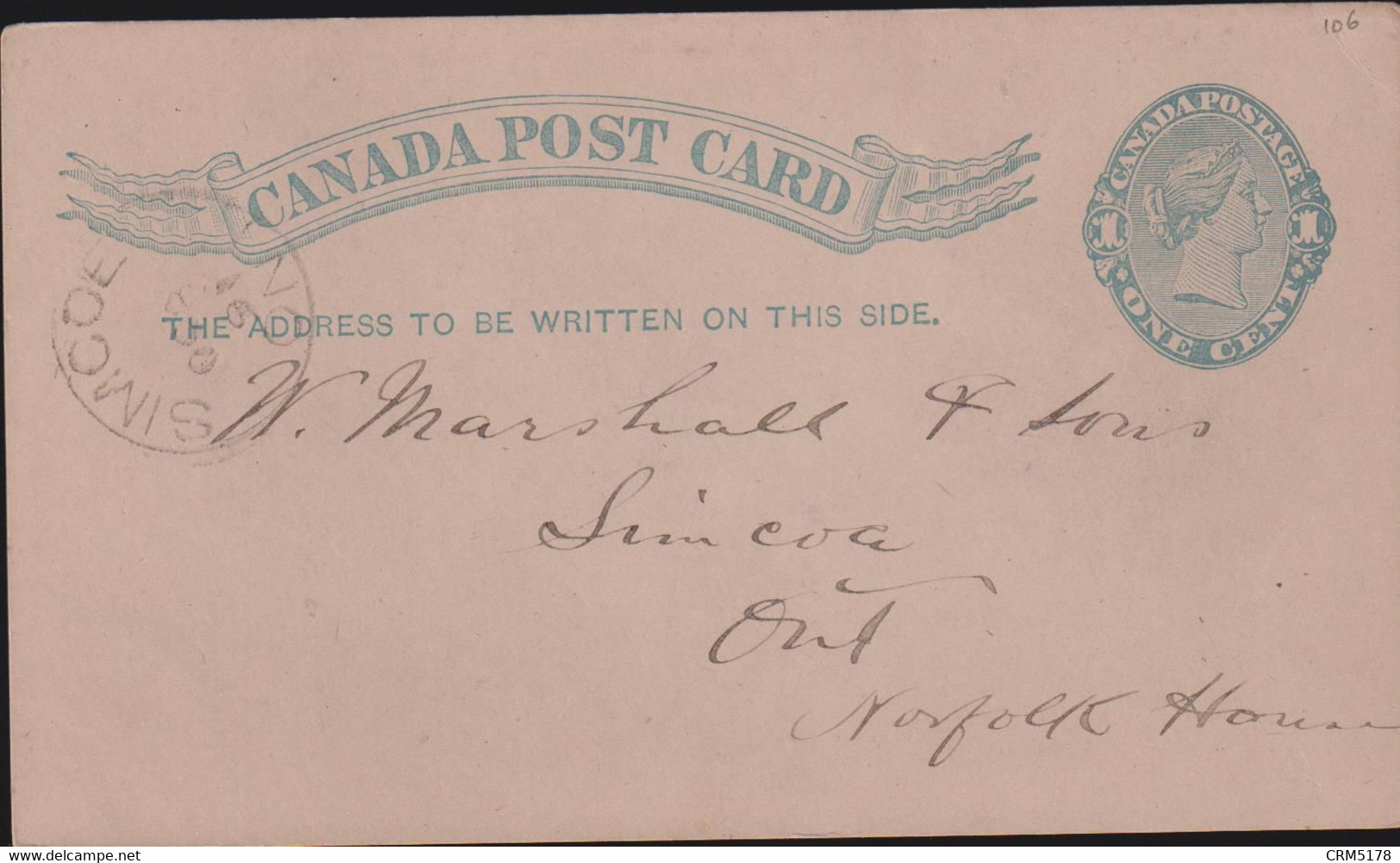 CANADA-2 ENTIERS DE 1 CENT.VERT & BRUN 1885 - Autres & Non Classés