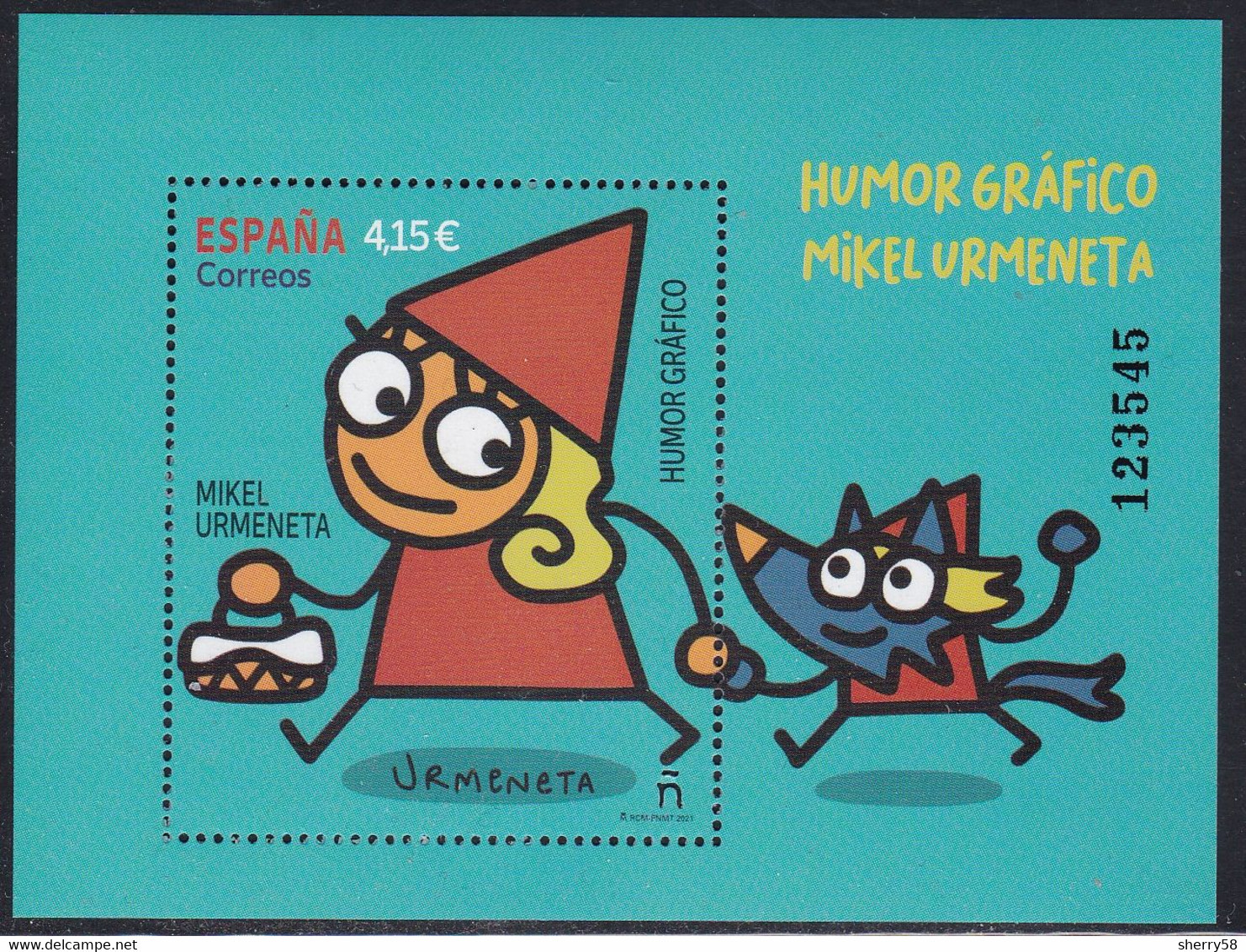2021-ED. 5475 H.B. Humor Gráfico. Mikel Urmeneta  - NUEVO - Unused Stamps