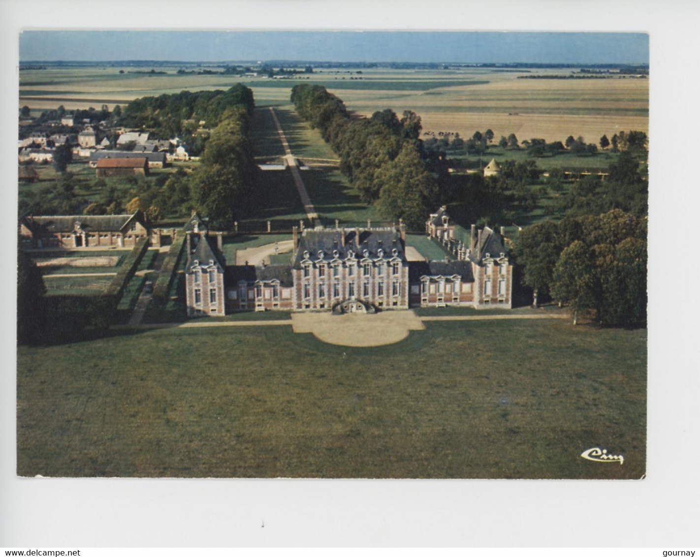 Saint Aubin D'Ecrosville : Le Château (cp Vierge Vue Aérienne N°0104 Combier) - Saint-Aubin-d'Ecrosville