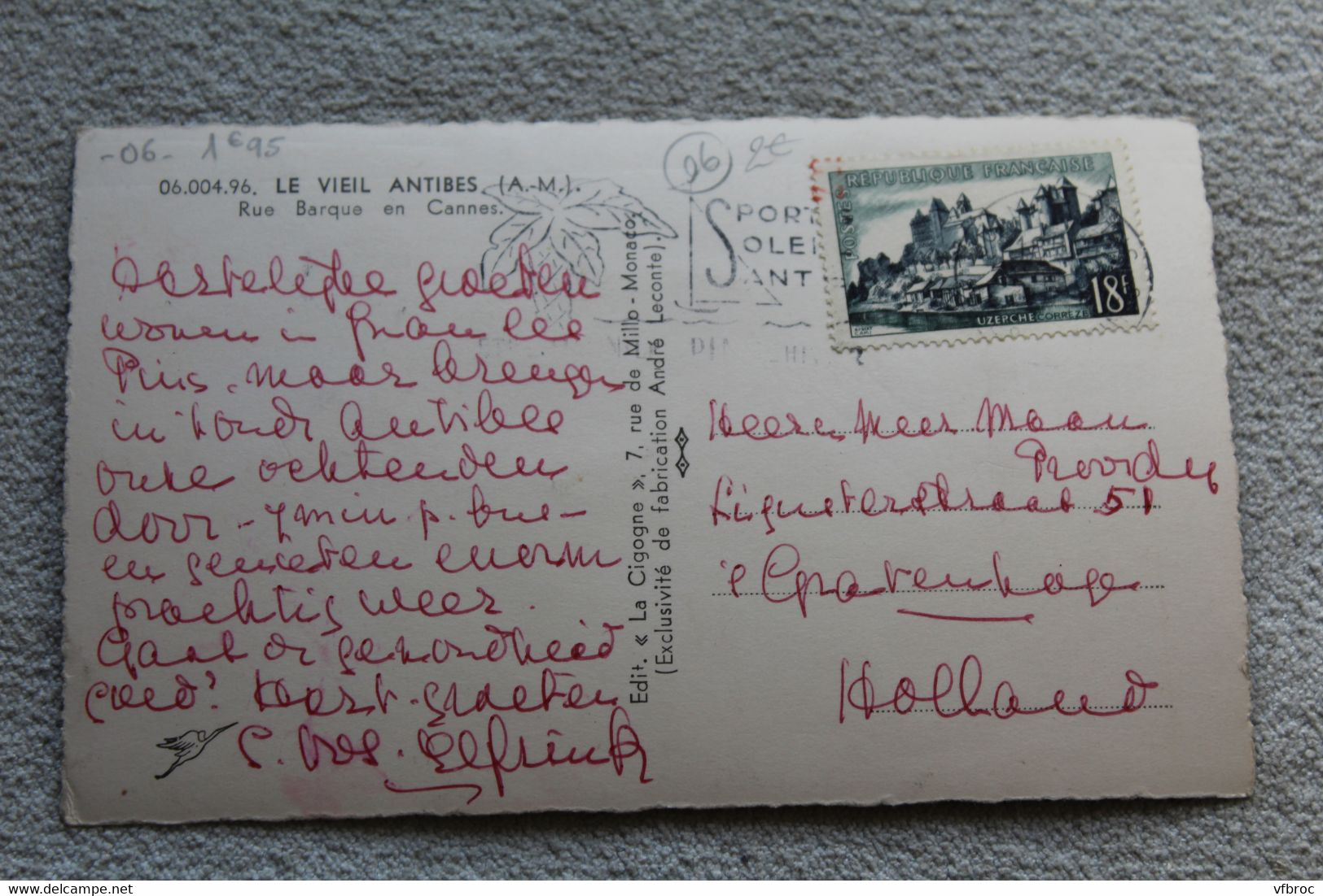 Cpsm, Le Vieil Antibes, Rue Barque En Cannes, Alpes Maritimes 06 - Antibes - Oude Stad