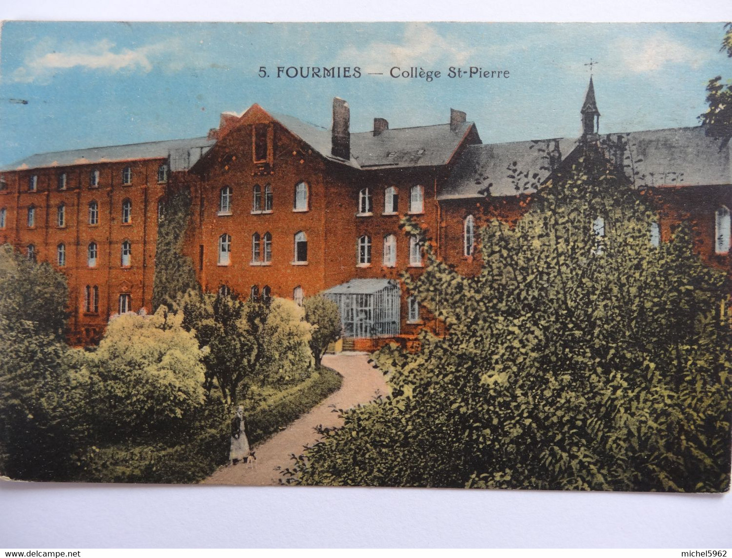 FOURMIES COLLEGE SAINT PIERRE CARTE COLORISEE - Fourmies