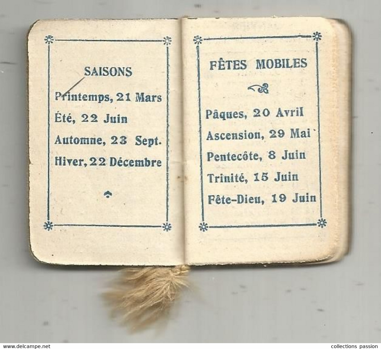 Calendrier ,petit Almanach Pour 1919 ,32 Pages, 50 X 35 Mm , 6 Scans - Tamaño Pequeño : 1901-20