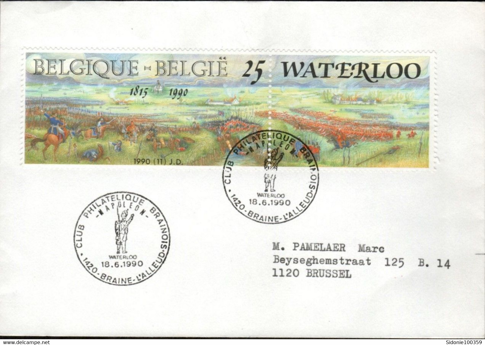 Lettre Avec COB 2376 Envoyée Vers Bruxelles En 1990 - Autres & Non Classés