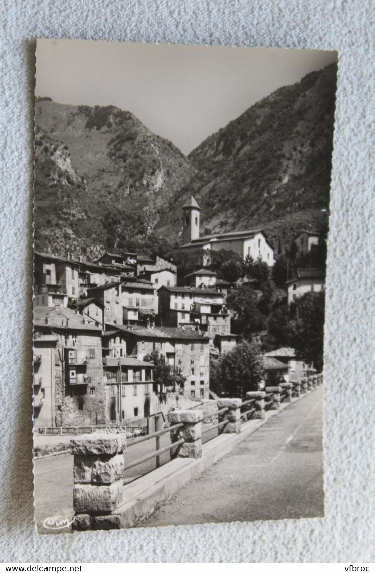 Cpsm 1961, Lantosque, Le Village Vu De La Nouvelle Route, Alpes Maritimes 06 - Lantosque