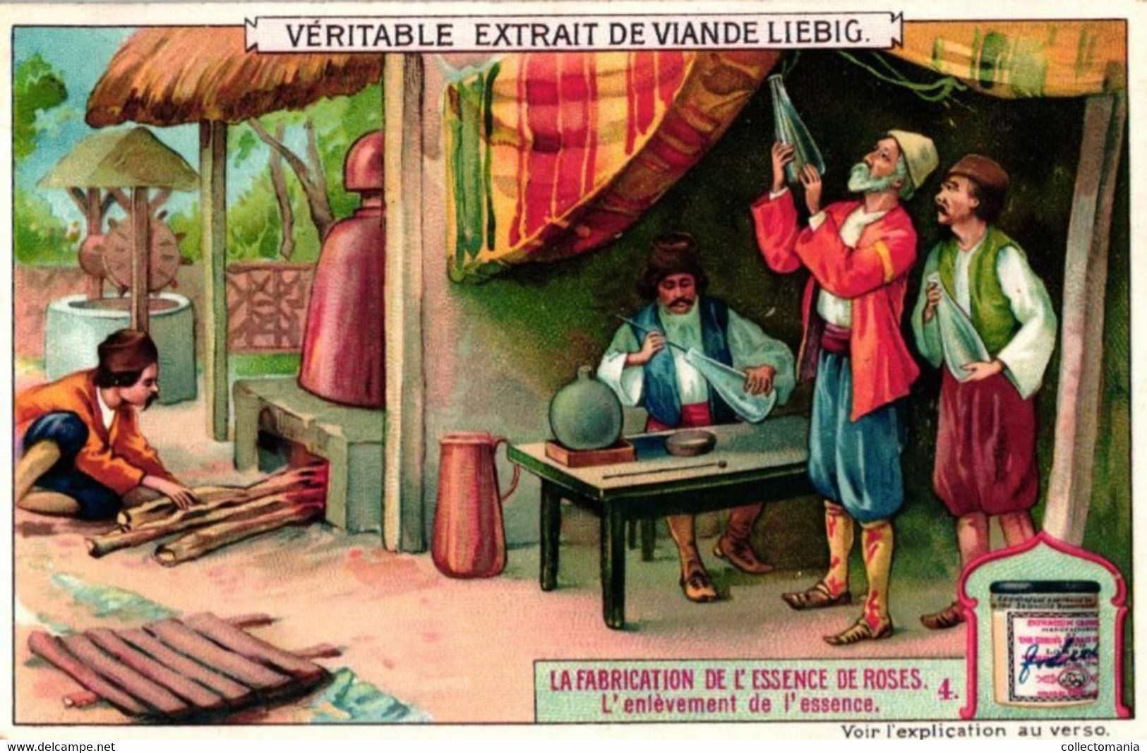 6 Cartes Chromo Fabrication De L'Essence De Roses 1908  2CP Cueilette Des Fleurs De Jasmin Parfumerie Bruno Court Grasse - Anciennes (jusque 1960)