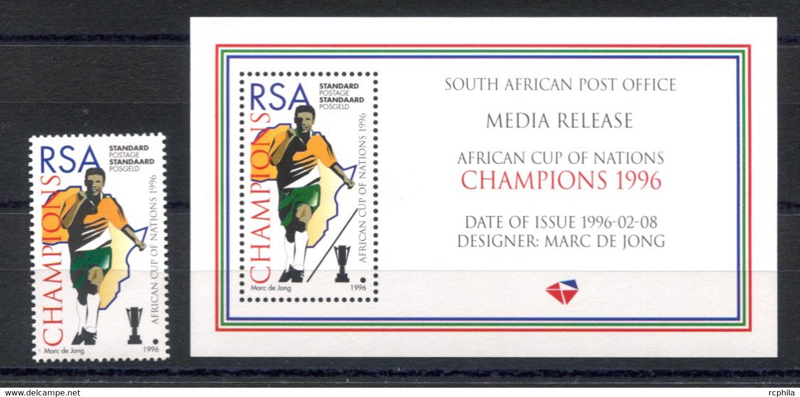 RC 20872 AFRIQUE DU SUD N° 901 SPORT AFRICAN CUP OF NATIONS BLOC NON DENTELÉ NEUF ** MNH - Ongebruikt