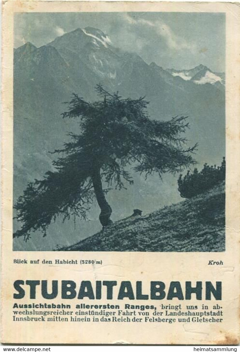 Österreich - Stubaitalbahn - Fahrplan Der Elektrischen Linie Stubaitalbahnhof Fulpmes Und Autobuslinie Fulpmes Bahnhof N - Europe