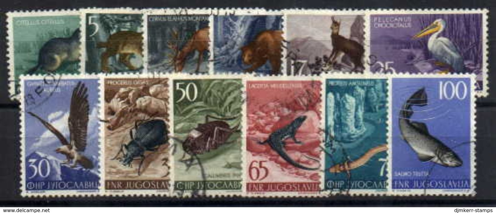 YUGOSLAVIA 1954 Fauna Set Of 12, Used.  Michel 738-749 - Used Stamps