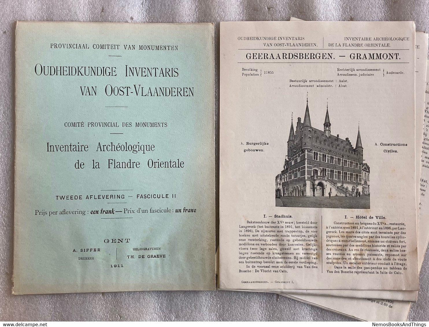 1911 - GERAARDSBERGEN - GRAMMONT - Oudheidkundige Inventaris Oost-Vlaanderen - Flandre Orientale -  DEEL 2 - Geschichte