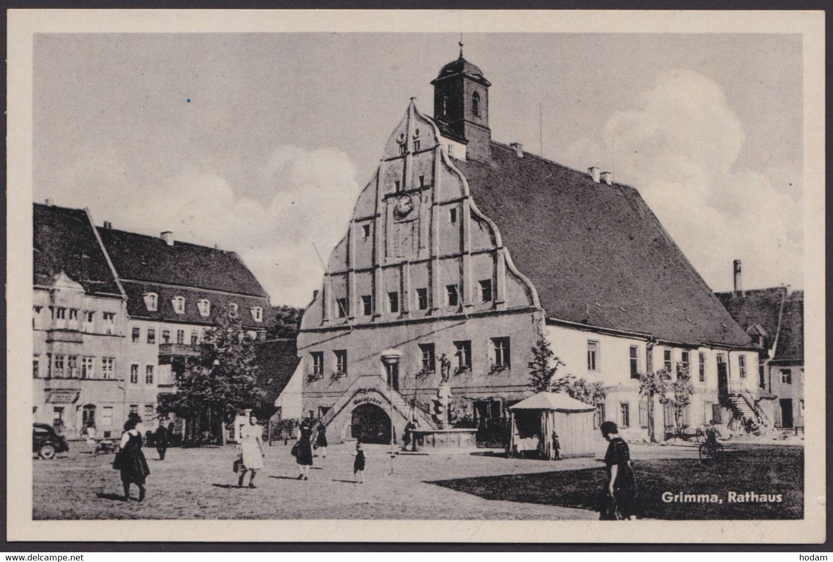 "Grimma", Rathaus, Fotokarte, 1951 Gelaufen - Grimma