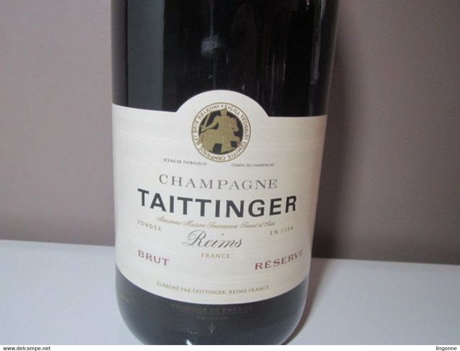 CHAMPAGNE TAITTINGER REIMS RESERVE 3 Litres Jéroboam De Champagne Factice VIDE Non Ouverte. Poids 3037 Grammes - Champán & Cava