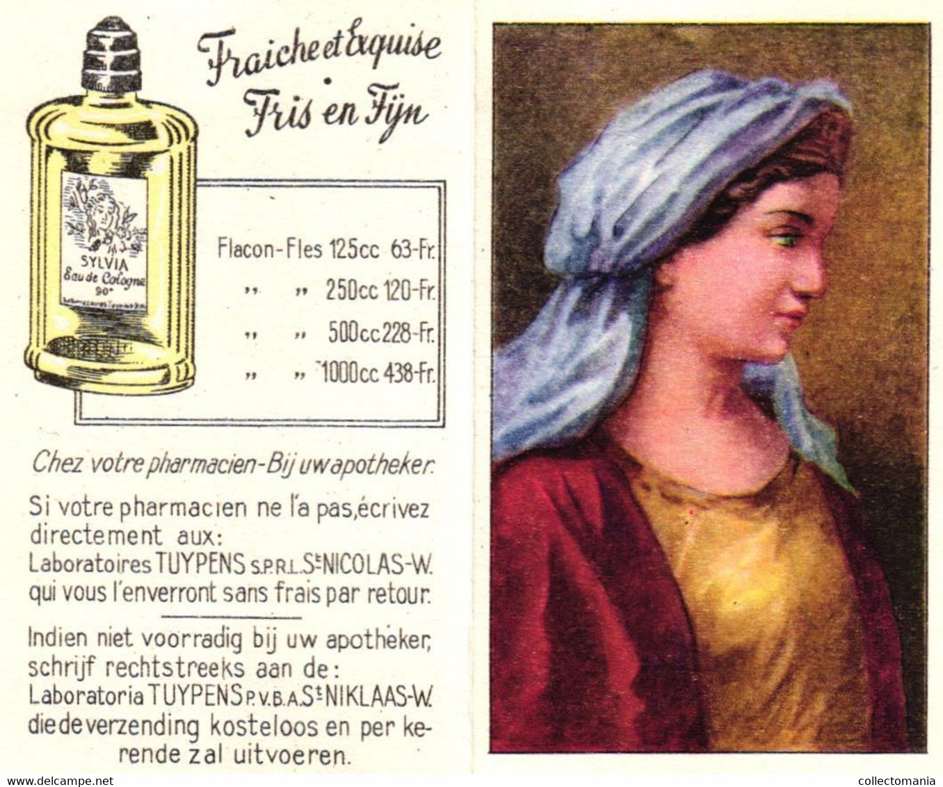 7 cartes Eau de Cologne Sylvia Tuypens  St.Niklaas-Waas  Femmes Célèbres de l'histoire Reine de Saba Jézabel Cléopatre