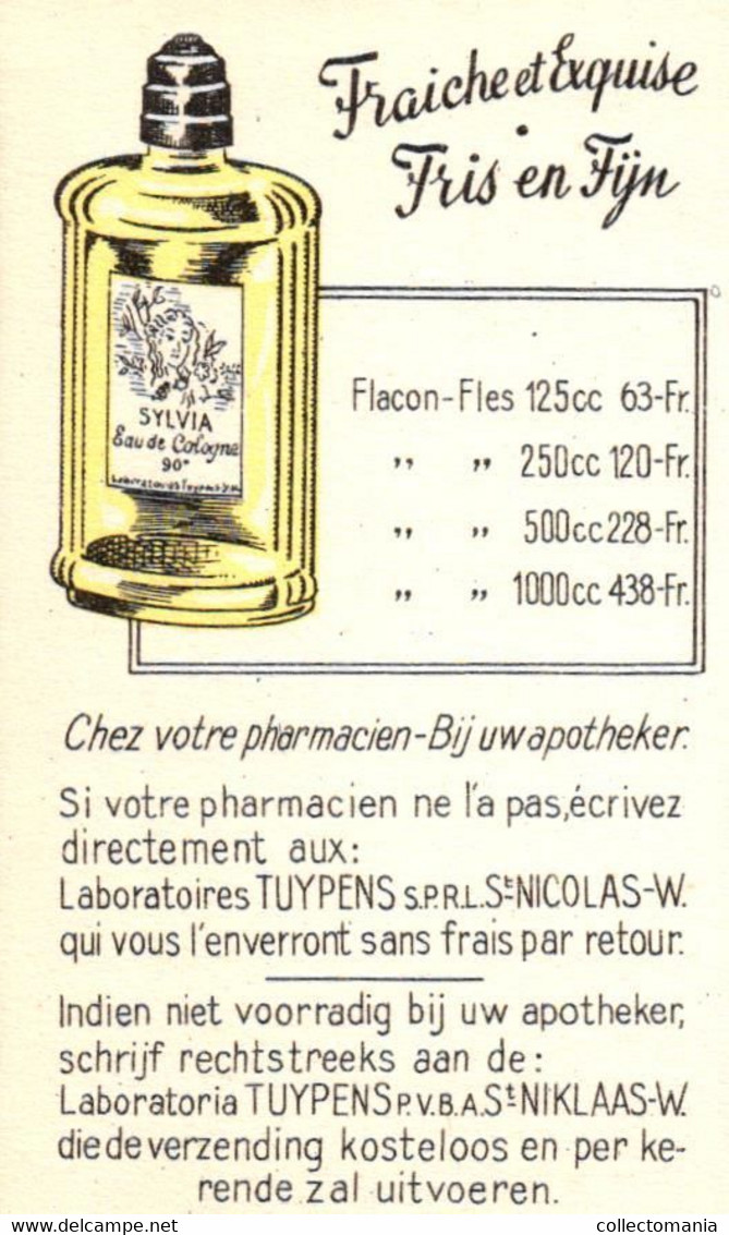 7 cartes Eau de Cologne Sylvia Tuypens  St.Niklaas-Waas  Femmes Célèbres de l'histoire Reine de Saba Jézabel Cléopatre