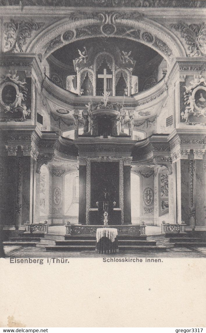 2728) EISENBERG I. Thür. - SCHLOSSKIRCHE Innen -tolle Sehr Alte AK - - Eisenberg