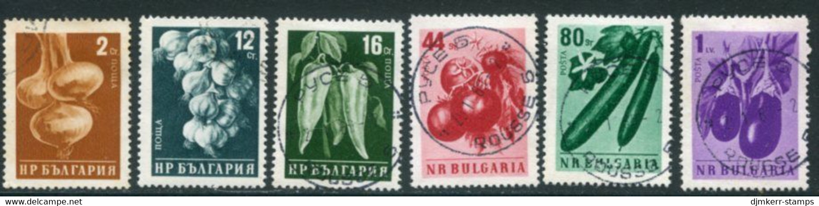 BULGARIA 1958 Vegetables Perforated Used.  Michel 1079-84A - Oblitérés