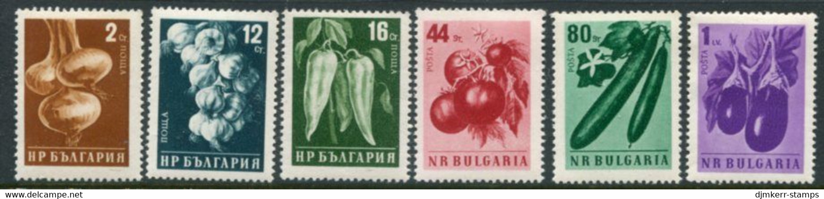 BULGARIA 1958 Vegetables Perforated MNH / **.  Michel 1079-84A - Nuovi