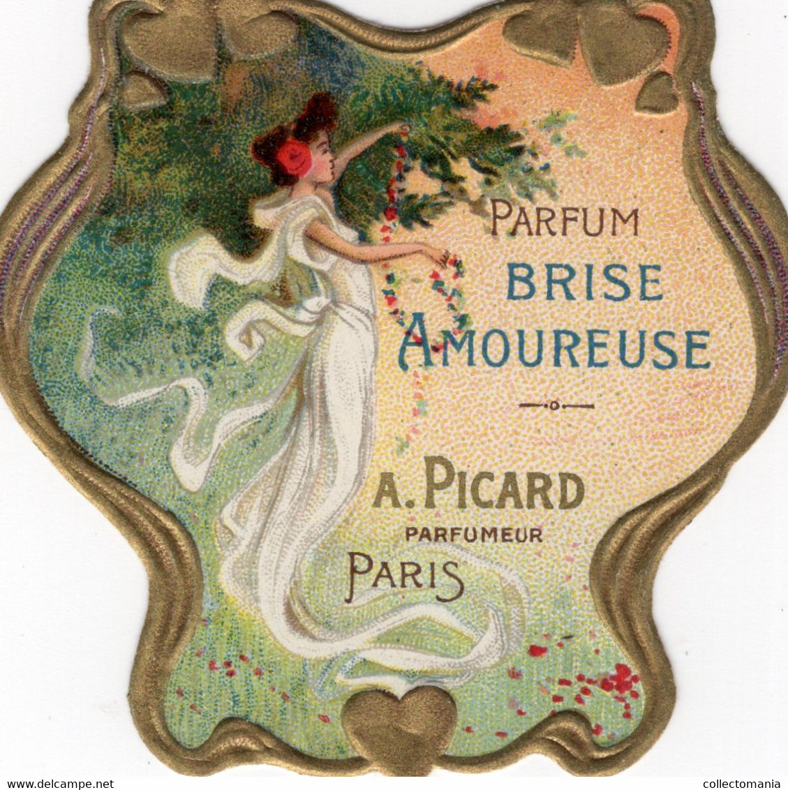 3 Etiquettes Picard Parfumeur Paris   Brise Amoureuse   Bouquet De Pierrot  La Freya  Art Nouveau - Antiguas (hasta 1960)