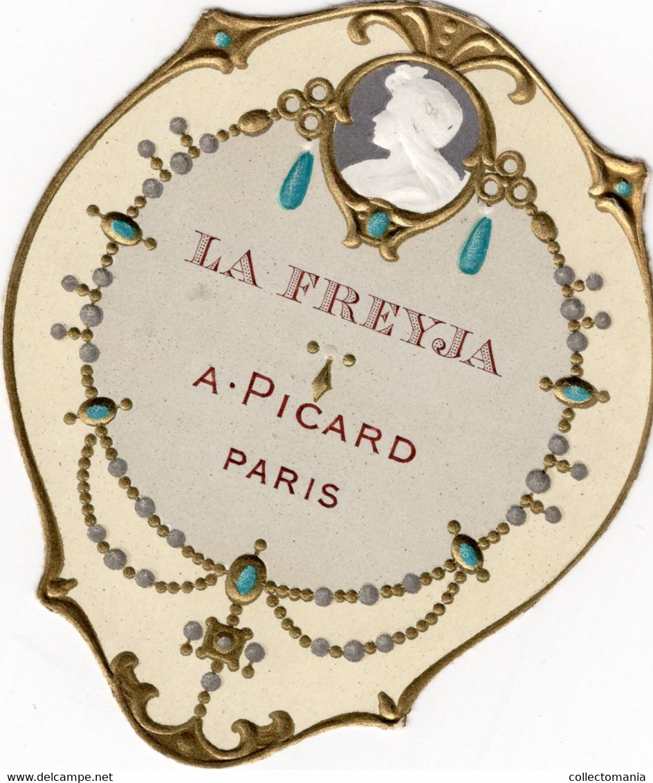 3 Etiquettes Picard Parfumeur Paris   Brise Amoureuse   Bouquet De Pierrot  La Freya  Art Nouveau - Antiguas (hasta 1960)