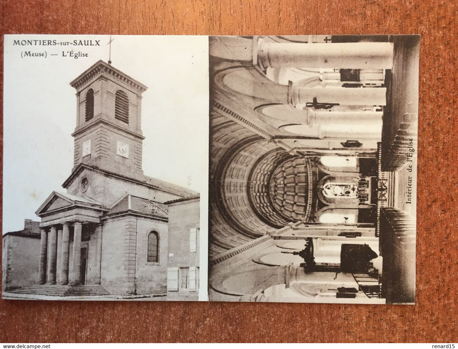 MONTIERS Sur SAULX. (Meuse) - L'Eglise & Intérieur De L'église -  Carte En Parfait état.- Editeur Rangot - Montiers Sur Saulx