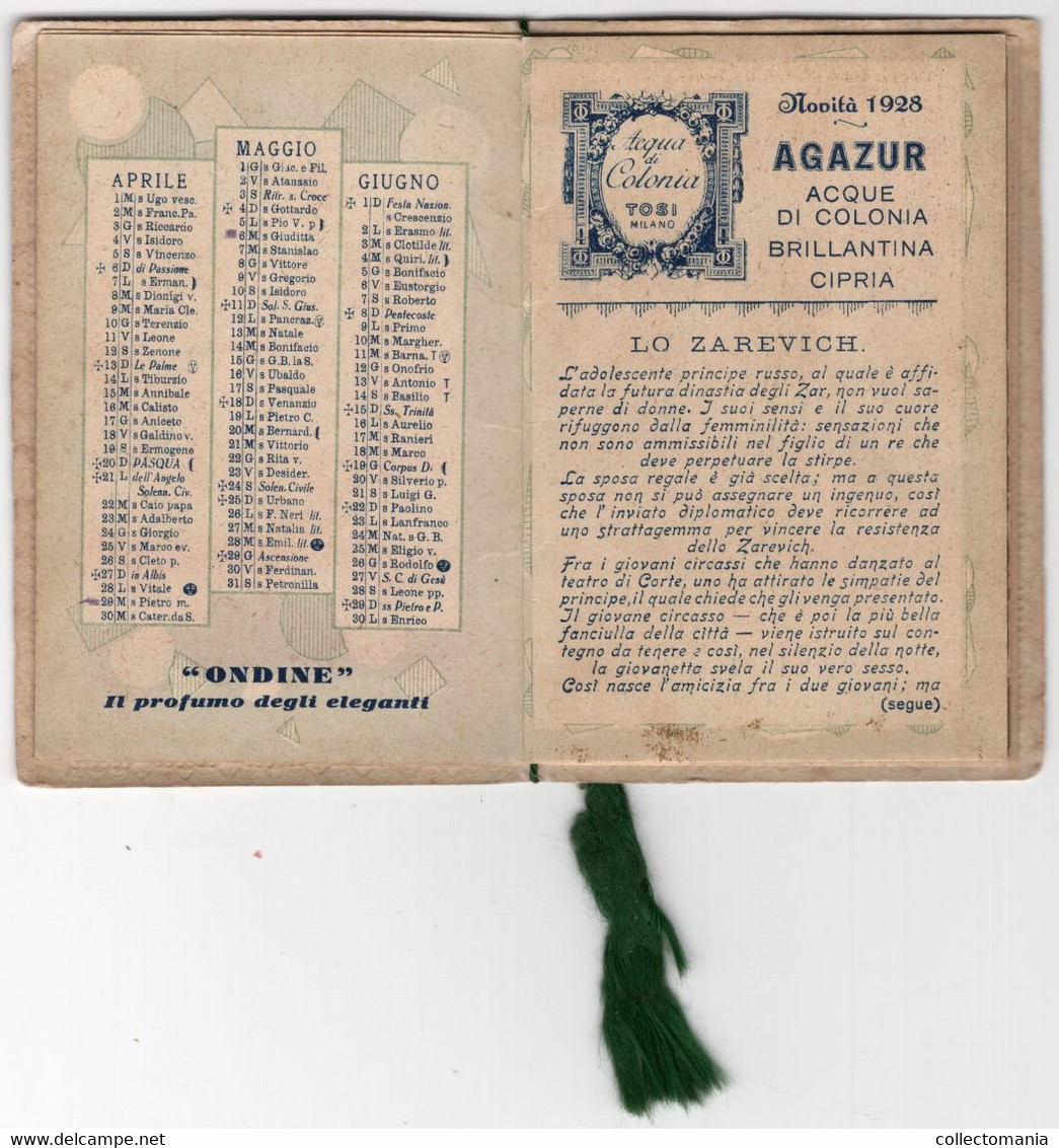 1 Carnet Booklet Parfum Agazur Novita 1828 Calendar Calendrier 1930 Tsaar Russia - Antiguas (hasta 1960)