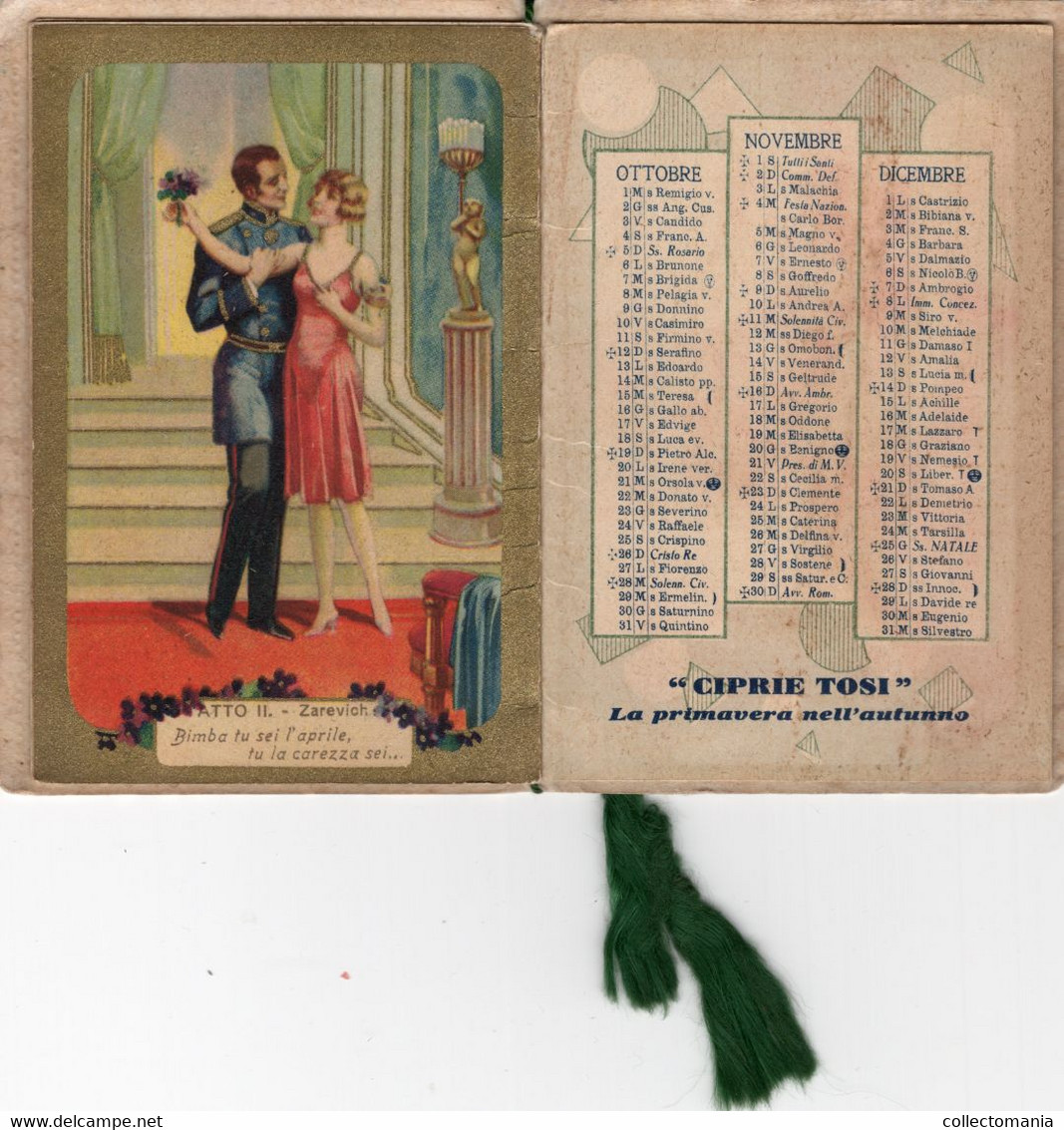 1 Carnet Booklet Parfum Agazur Novita 1828 Calendar Calendrier 1930 Tsaar Russia