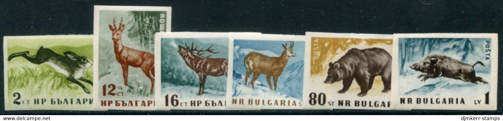 BULGARIA 1958 Forest Animals Imperforate MNH / **.  Michel 1058-63B - Nuevos