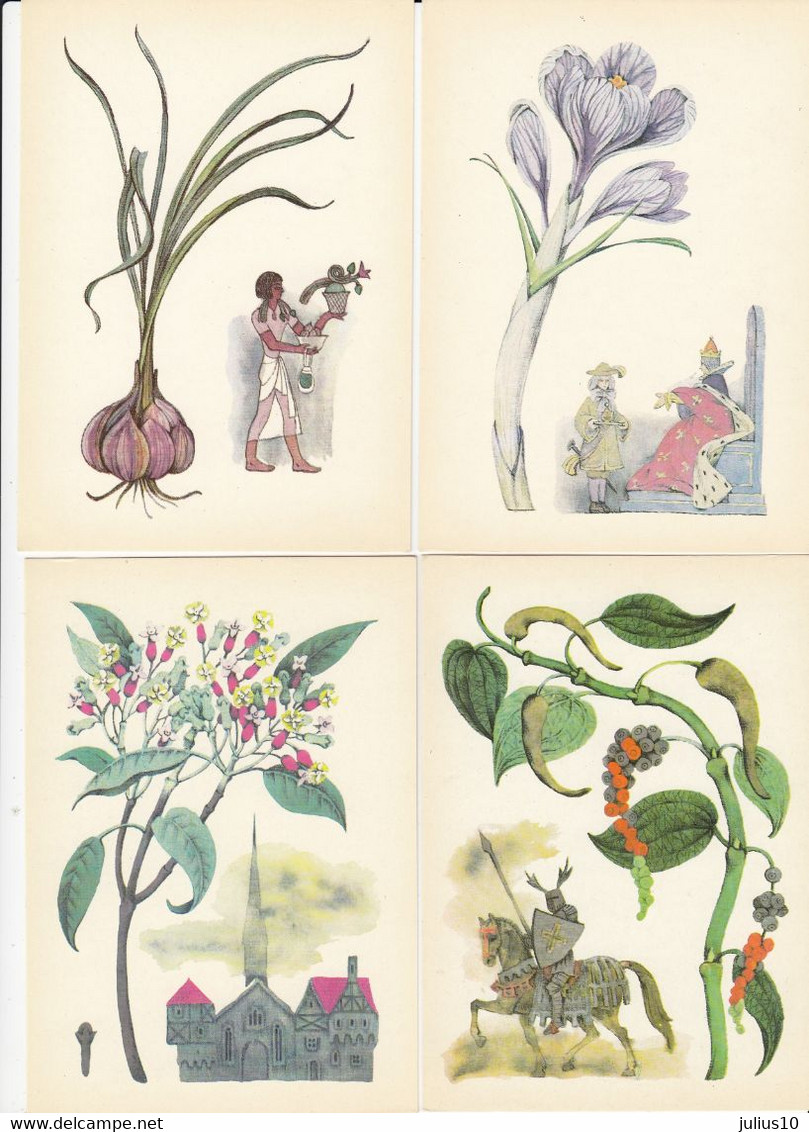 MEDICAL USEFULL PLANTS 16 Postcards 1983 #A34 - Medicinal Plants