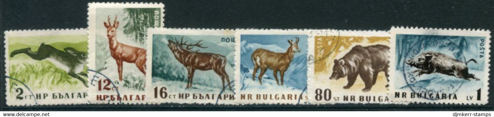 BULGARIA 1958 Forest Animals Perforated Used.  Michel 1058-63A - Usados