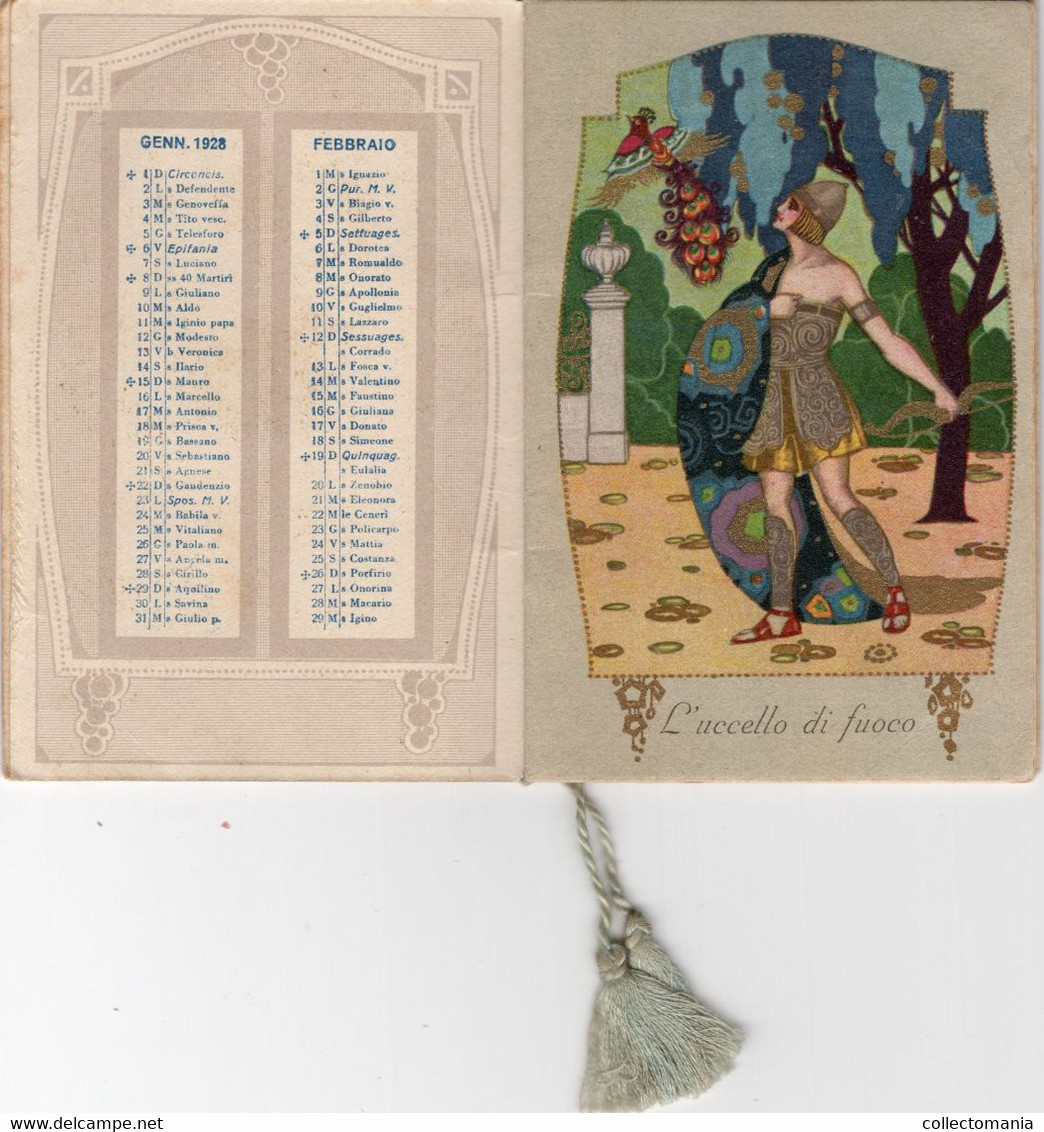 1 Carnet Booklet   RUSSIA Ballets Russes L'Oiseau De Feu The Firebird De Vuurvogel Calendrier 1928 Ilustr. De Bellys - Anciennes (jusque 1960)