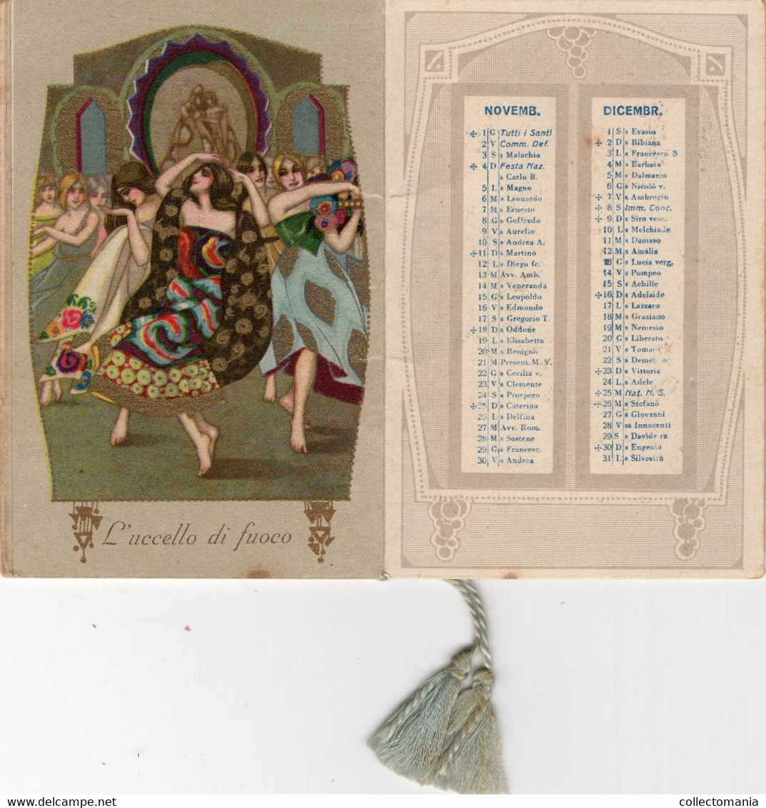 1 Carnet Booklet   RUSSIA Ballets Russes l'Oiseau de Feu The Firebird de Vuurvogel Calendrier 1928 Ilustr. De Bellys