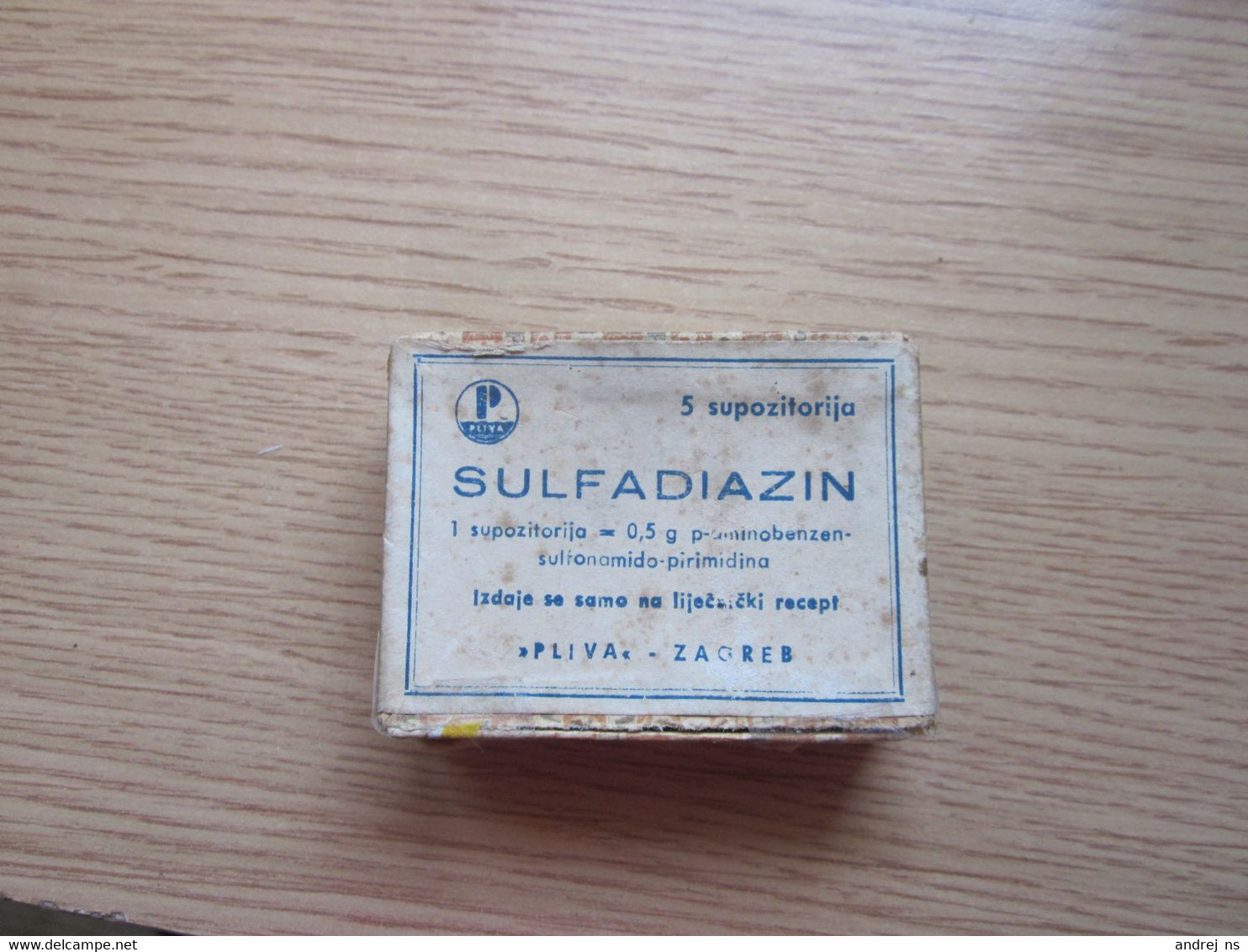Sulfadiazin Pliva Zagreb Small Cardboard Box - Medizinische Und Zahnmedizinische Geräte