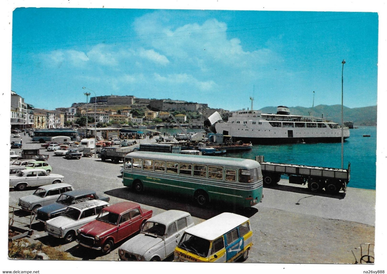 Portoferraio (Livorno). Il Porto - Auto, Car, Voitures, Corriera. - Livorno