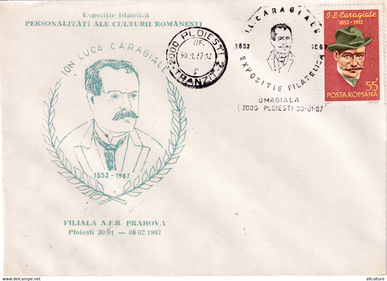 A3068 - Expozitia Filatelica Omagiala Ion Luca Caragiale, Prahova Ploiesti 1987 Romania - Briefe U. Dokumente